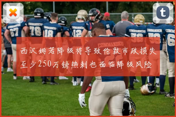 西汉姆若降级将导致伦敦市政损失至少250万镑热刺也面临降级风险
